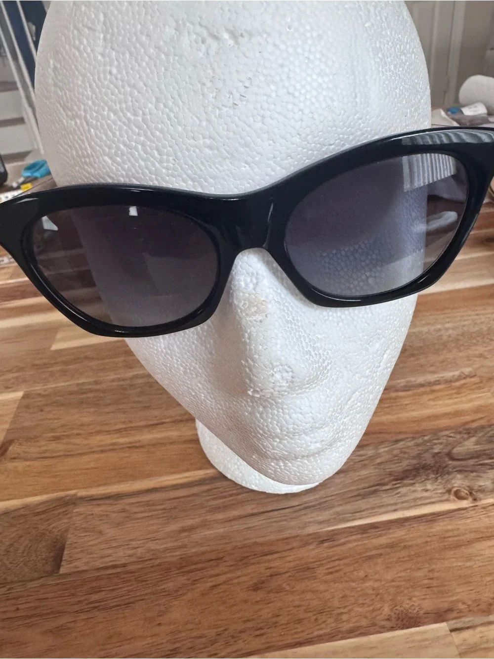 Christian Siriano Black Cat-Eye Sunglasses